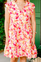 Aloha Bloom Dress, Magenta