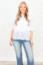 Always Ahead Top, White