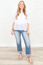 Always Ahead Top, White