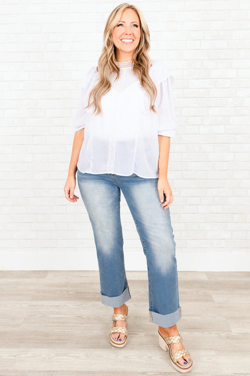 Always Ahead Top, White