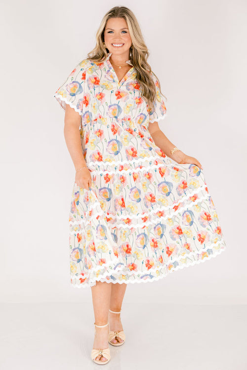 Always Daylight Maxi Dress, Cream Mix