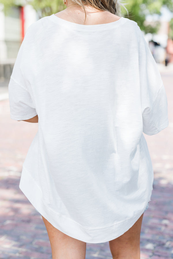 Always On The Go Top, White