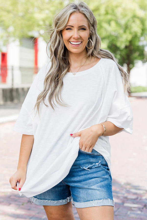 Always On The Go Top, White