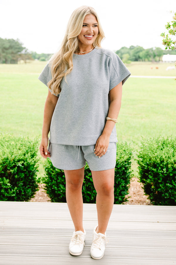 Always The Same Thing Shorts, Heather Gray
