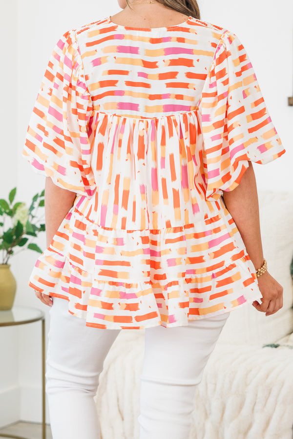 Always Thinking About You Top, Orange