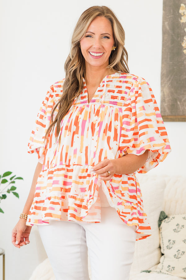 Always Thinking About You Top, Orange