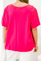 An Open Book Top, Fuchsia