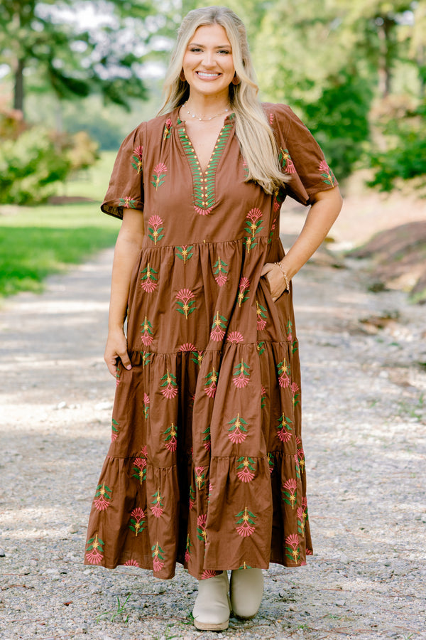 Anything Goes Dress, Brown