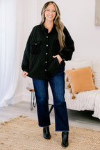 Apple Cider Shacket, Black
