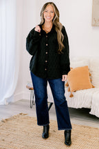 Apple Cider Shacket, Black