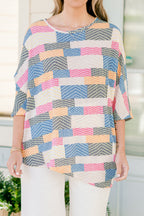 Artistic Beauty Top, Multi Stripe