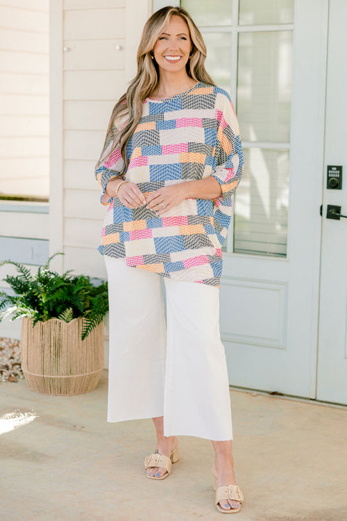 Artistic Beauty Top, Multi Stripe