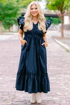 As Luck Would Have It Dress, Navy