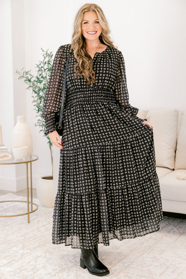 So schlicht wie das Kleid, schwarz