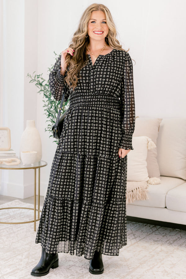 So schlicht wie das Kleid, schwarz