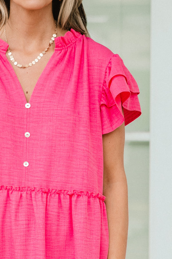 Kleid „Awaiting Adventures“, Fuchsia
