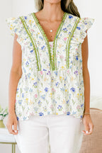 Back In Bloom Top, Ivory Floral