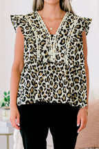 Back In Bloom Top, Leopard