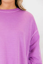 Back To Basics Pullover, Light Plum