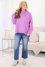 Back To Basics Pullover, Light Plum