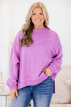 Back To Basics Pullover, Light Plum