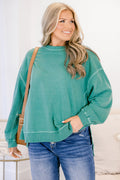 Back To Basics Pullover, Teal