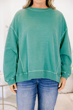 Back To Basics Pullover, Teal