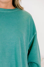 Back To Basics Pullover, Teal