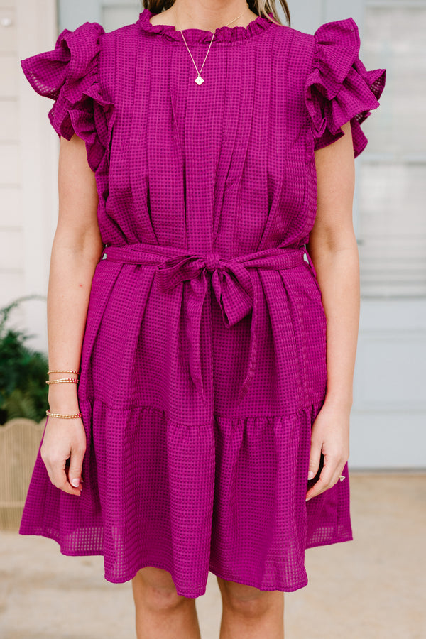 Be More Authentic Dress, Magenta