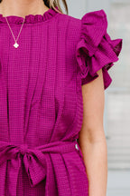 Be More Authentic Dress, Magenta