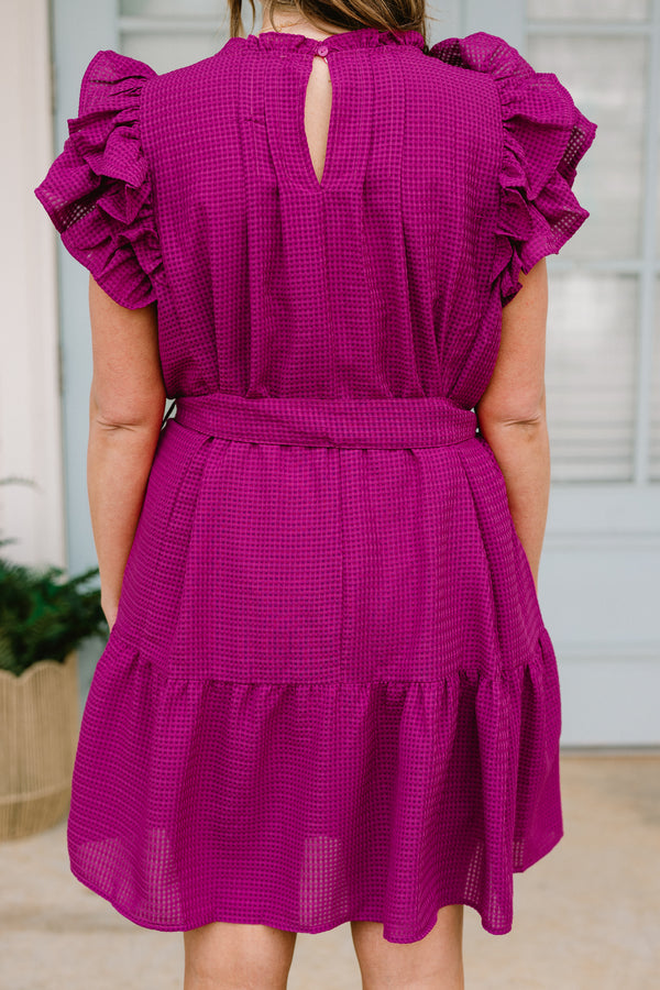 Be More Authentic Dress, Magenta