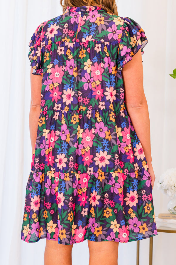 Be Seen Dress, Navy