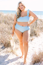 Beach Trip Swim Top, Aqua