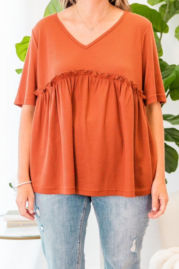 Beachside Blue Top, Copper