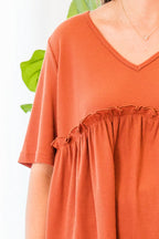 Beachside Blue Top, Copper