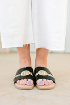 Beachside Dreaming Sandals, Black