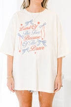 Because of the Brave Boyfriend Tee, Ivory
