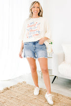 Because of the Brave Boyfriend Tee, Ivory