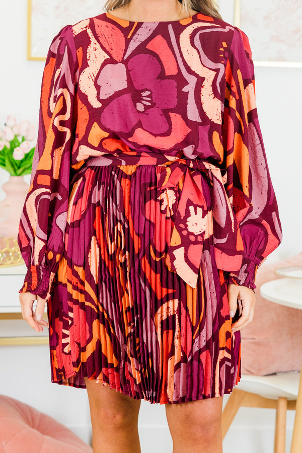 Believe It Dress, Magenta Multi