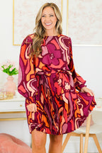 Believe It Dress, Magenta Multi