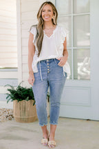 Better Than Ever Capris, Light Wash