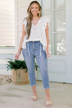 Better Than Ever Capris, Light Wash