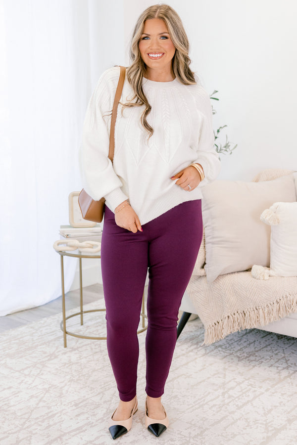 Jenseits der einfachen Hose, Aubergine