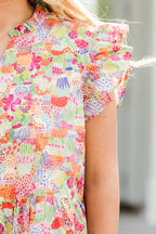Blissful Garden Dress, Orange