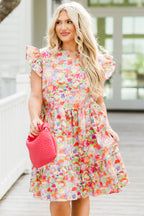 Blissful Garden Dress, Orange