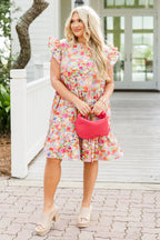 Blissful Garden Dress, Orange