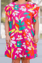 Bloom And Love Kleid, Fuchsia