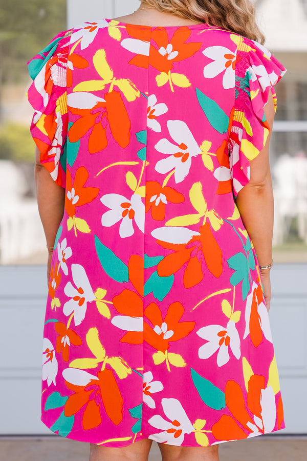Bloom And Love Kleid, Fuchsia