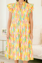 Blooming Personality Dress, Watercolor