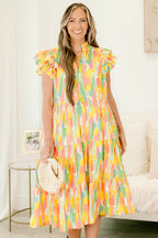 Blooming Personality Dress, Watercolor